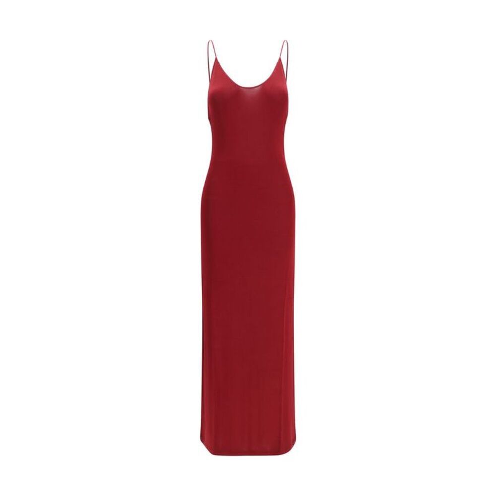 Saint Laurent Bordeaux Viscose Cocktail Women's Dress